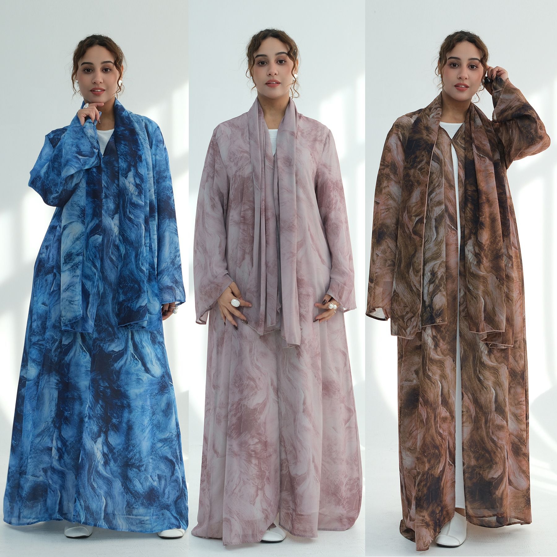 Großhandel Chiffon Open Abaya  – Embroidery Online Bewertung und Preis